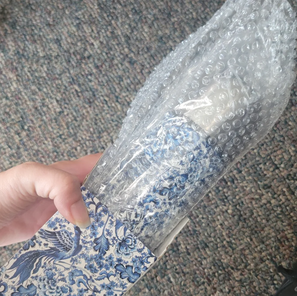Floral Blue and White Thermos